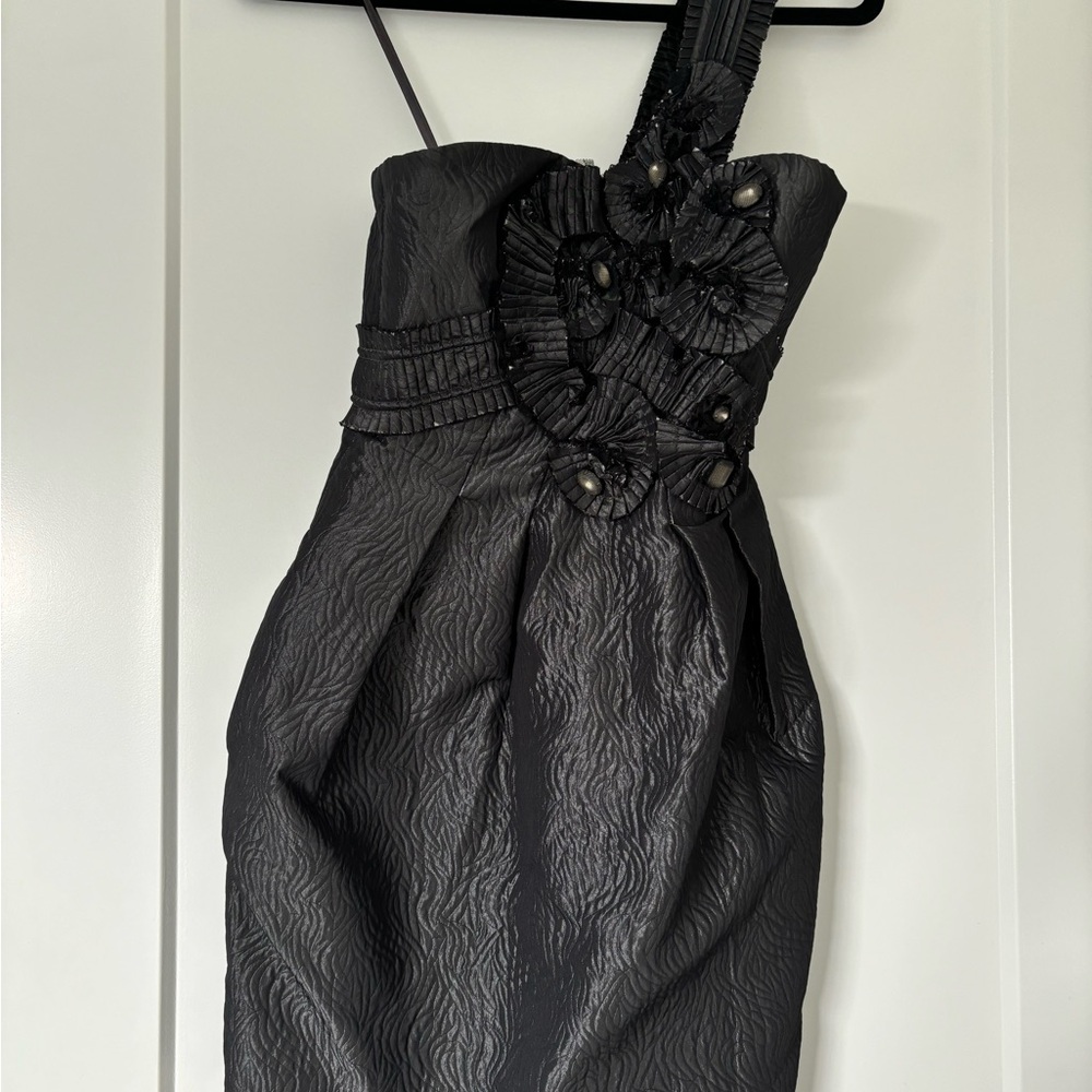 Elegant Black Strapless Dress from BCGB Runway collection.